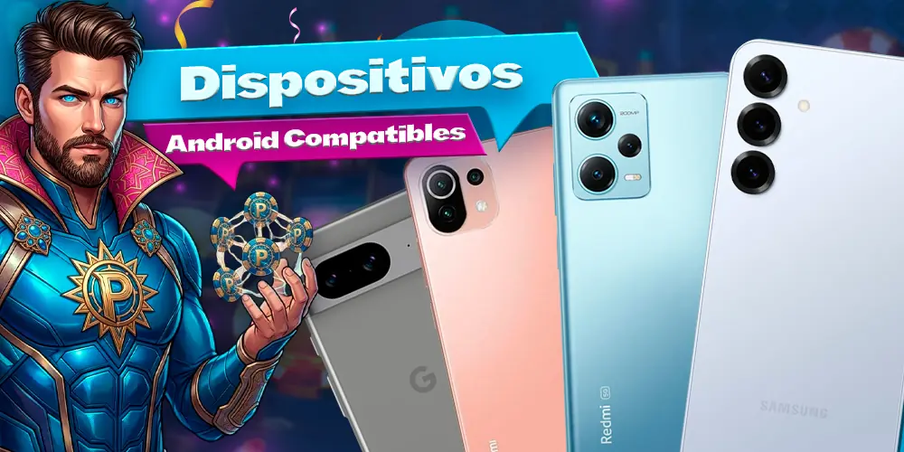 Dispositivos Android disponibles en el casino.