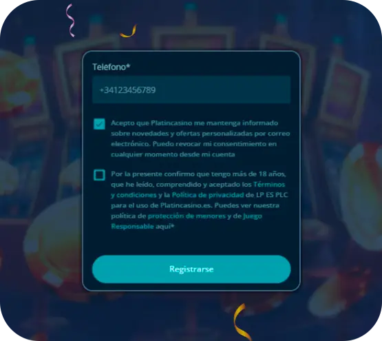 Datos de contacto personales para la confirmación.