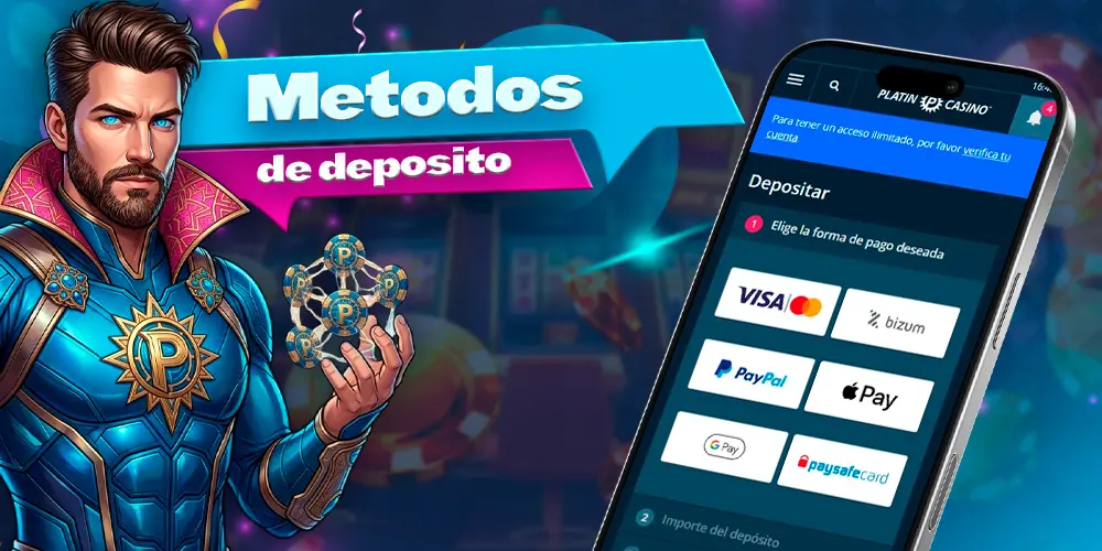 Métodos habituales para realizar un depósito.