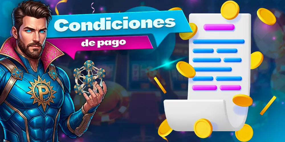 Condiciones y normas de pago en el casino.