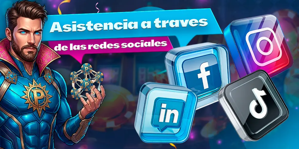 Contacto con el servicio de asistencia a través de las redes sociales.