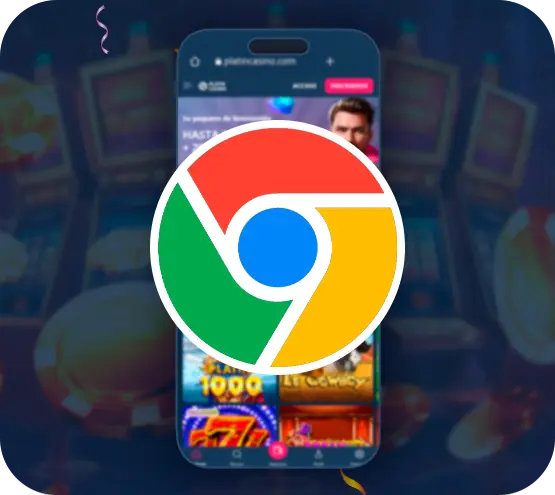 Visita la página web oficial del casino en Chrome.